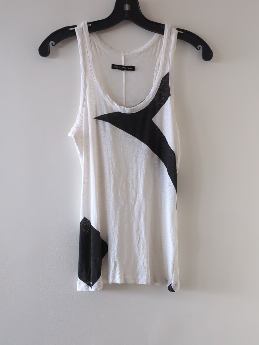 Rag &  Bone Tank Top with Black Graphic Accents Size XS